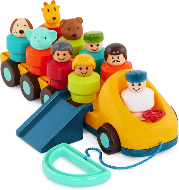 – Toy Bus for Toddlers with Moving Parts & 9 Figures – Developmental Toy for Babies – Spinning Bus – 18+ Months