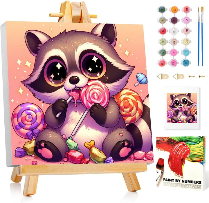 Paint by Numbers Kit for Kids with Frame, Sea Turtles Paint by Number with Frame, Paint by Number Kids Age 5-8-12 for Gifts and Home Decor (8X8Inch)