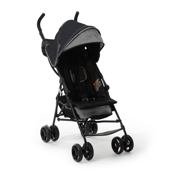 3D Mini Convenience Stroller – Lightweight Stroller with Compact Fold, Multi-Position Recline, Canopy with Pop Out Sun Visor and More – Umbrella Stroller for Travel and More, Gray