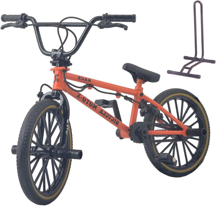 Mini Diecast Finger Bike Extreme Sports BMX Finger Bicycle Toys Game Set for Kids and Adults, Metal Bike Model Collections Decoration Cool Boy Toy (BMX Blue)