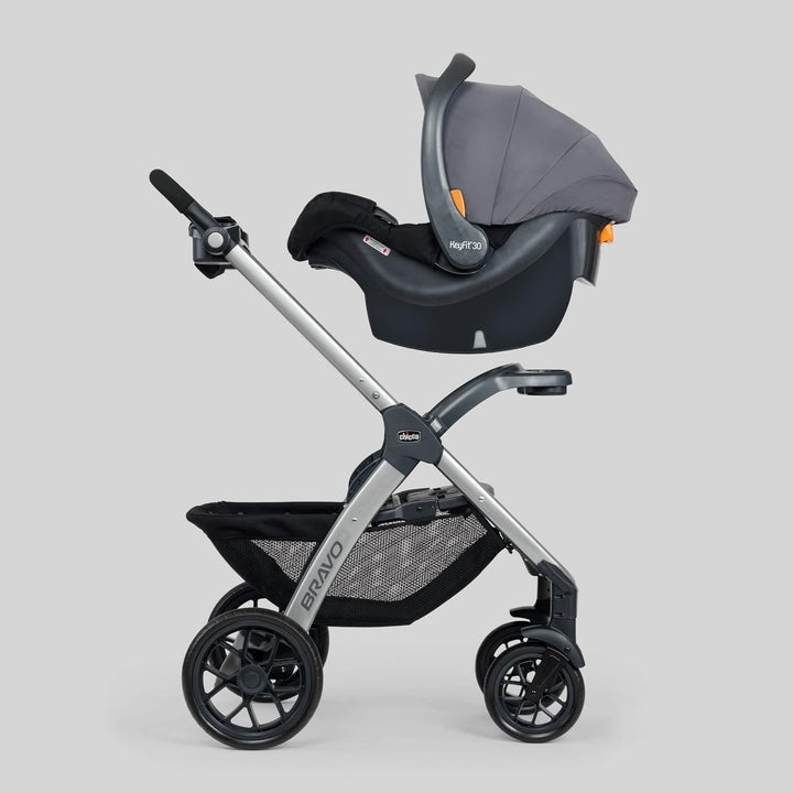 Bravo 3-In-1 Trio Travel System, Bravo Quick-Fold Stroller with Keyfit 30 Infant Car Seat and Base, Car Seat and Stroller Combo | Camden/Black
