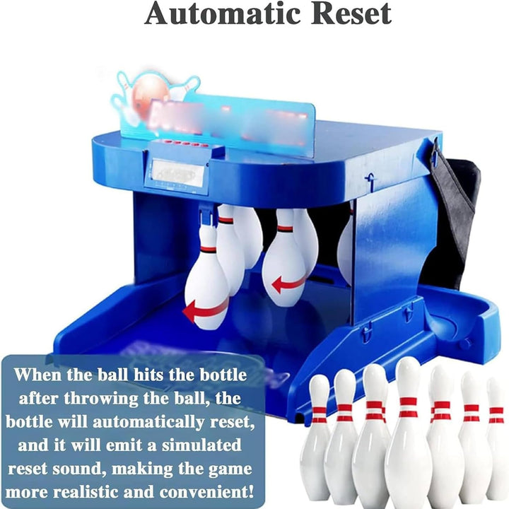 Indoor Bowling Ball Set Bowling Home Bowling Alleys with LED Scoreboard&Automatic Reset for Gathering Home Play,3.5M
