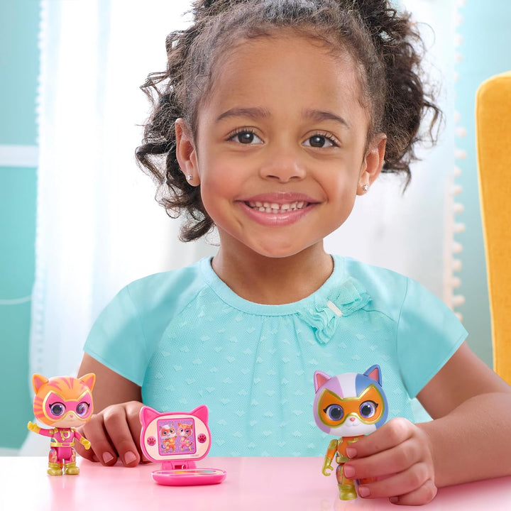Disney Junior Superkitties Su-Purr Charged Ginny and Buddy Figure Set, Kids Toys for Ages 3 Up