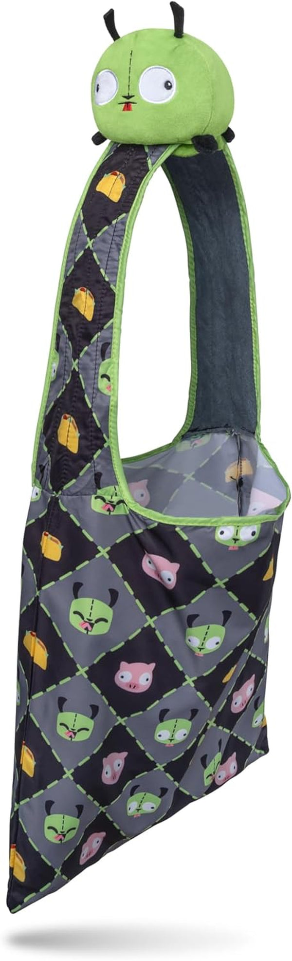 Invader Zim Gir Plushie Tote Bag - Cute Novelty Foldable Shoulder Bag