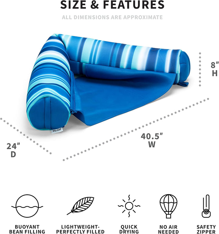 Noodle Sling, No Inflation Needed, Pool Float with Armrests, Quick Draining Fabric, Cup Holder