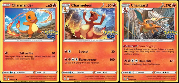 Charizard 010/078 -  Go - Foil - Evolution Card Lot - Charmeleon Charmander