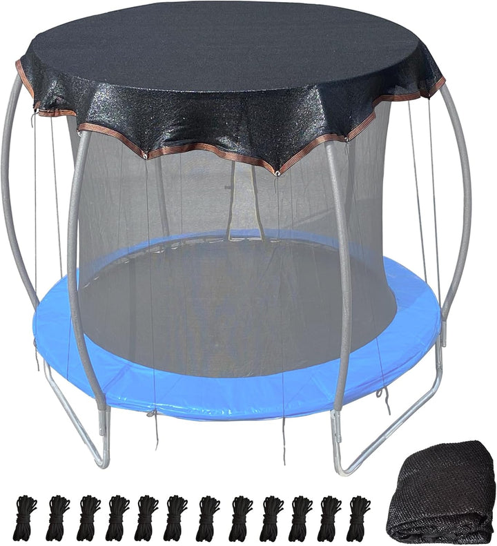 Trampoline Shade Cover round 14FT, Outdoor round Trampoline Cover for Sun Protection and Block Leaves, Easy to Install, Tent Only (14FT)