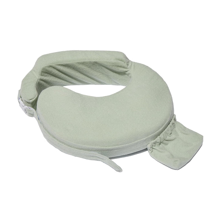 Nursing Pillow - Deluxe - Enhanced Comfort W/ Slipcover - Ergonomic Breastfeeding Pillow for Ultimate Support for Mom & Baby - Adjustable Pillow W/ Handy Side Pocket, Evening Grey