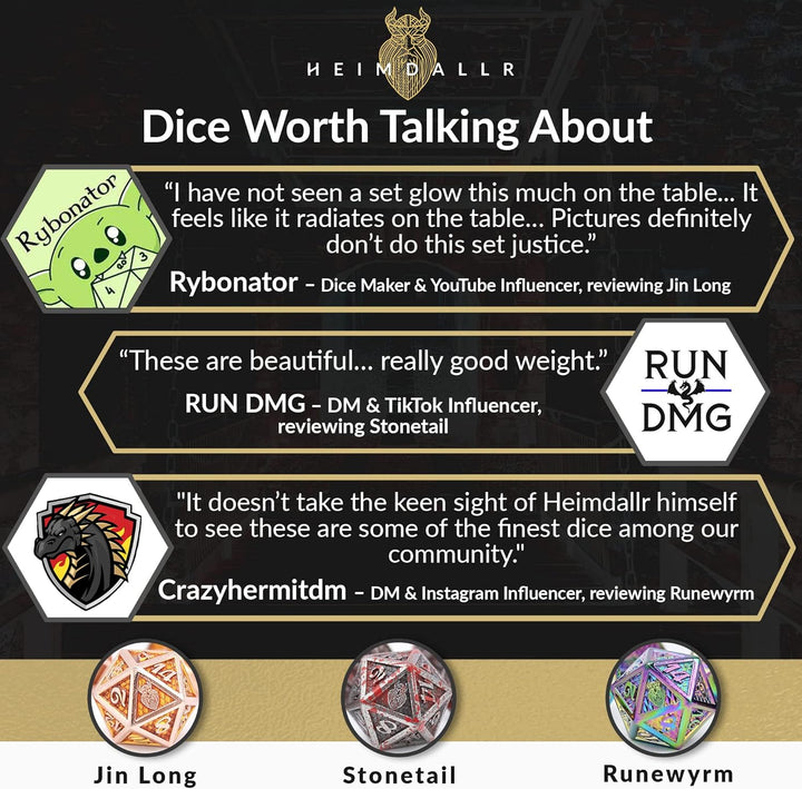 Mystery Metal DND Dice Set – 7Pc Blind Bag with Random Class & Funny DND Stickers – Metal Role Playing Dice for Dungeons and Dragons – Gift for D&D Players, Great for New Characters