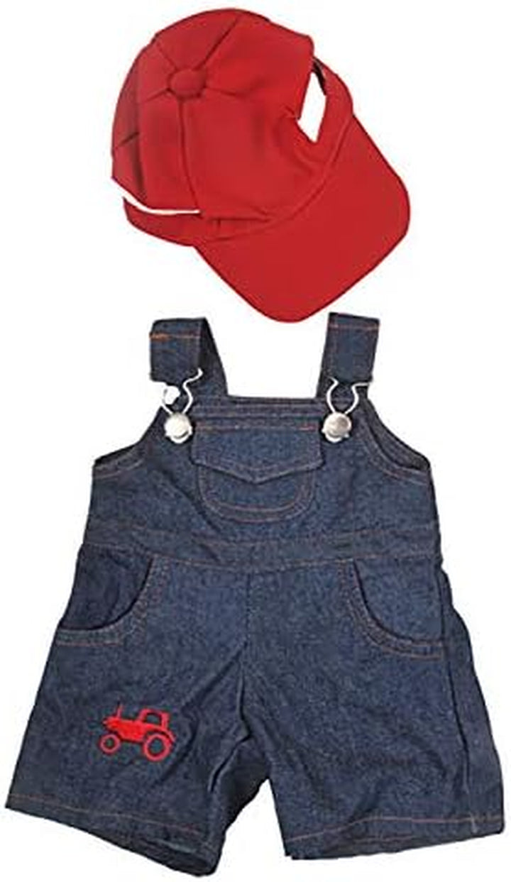 Farmer Outfit with Cap Teddy Bear Clothes Fits Most 14"-18" Build-A-Bear and Make Your Own Stuffed Animals