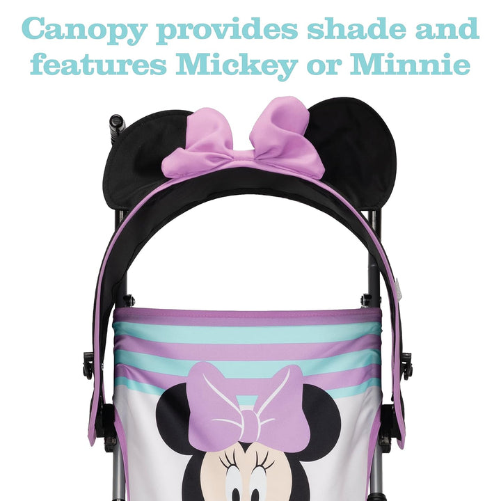 Baby Character Umbrella Stroller, Eye-Catching, Fun, 3D Stroller, Minnie Play All Day