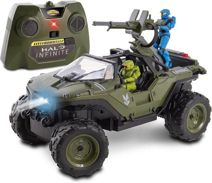 Halo Infinite RC: Battle Hog UNSC Warthog -W/Master Chief & Spartan, 2.4 Ghz Radio Control W/Turbo Boost Vehicle