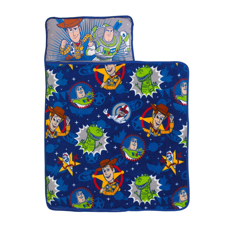 Toy Story 4 - Toys in Action Toddler Nap Mat, Blue, Green, Yellow, Grey