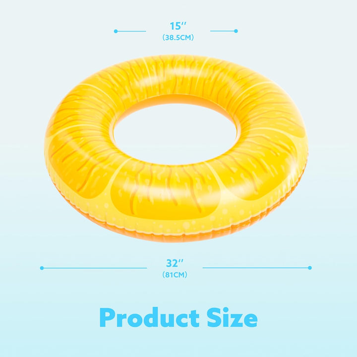 4 Pack Inflatable Pool Floats, Pool Tube Rings, Swim Tubes, Floaties Toys, Beach Swimming Party Toys for Kids and Adults