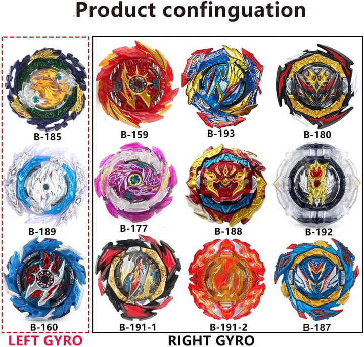 Bey Battling Top Burst Blade Toy Great Birthday Gift Present for Children Kids Boys Ages 6 8 10 12+ Combat Battling Game Set 12 Spinning with 1 Battling Top Stadium 4 Launchers