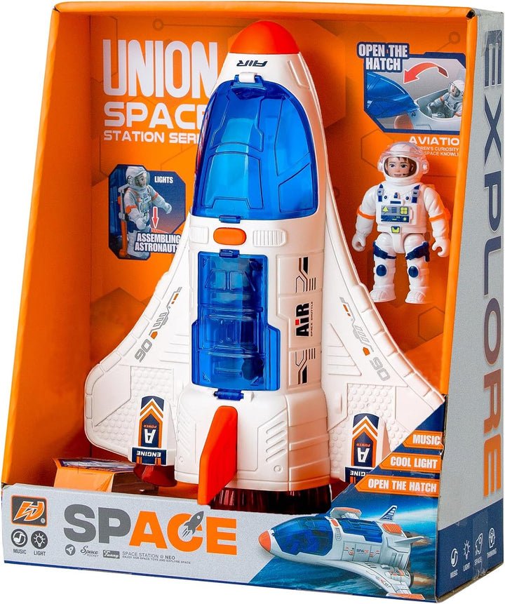 Concentration Focus, Rocket Spaceship Shuttle Toy, with Astronaut Figure - Rocket Toys, Oys - Astronaut Exploration Birthday Plane Gift, Educational, Concentration, Learning
