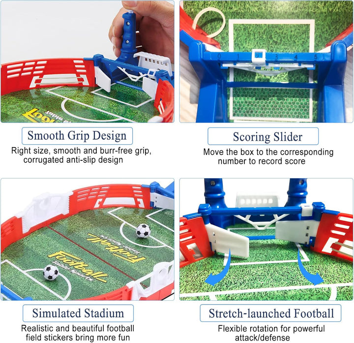 Mini Foosball Games, Tabletop Football Soccer Pinball for Indoor Game Room, Table Top Foosball Desktop Sport Board Game for Adults Kids Family Game Night Fun
