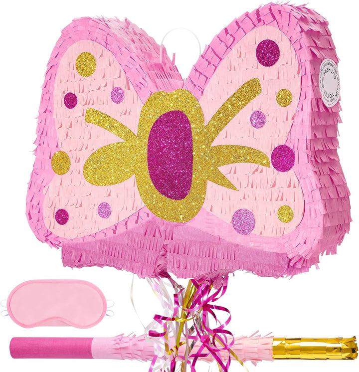 Unicorn Piñata - Unicorn Party Supplies Piñata Bundle with Blindfold and Bat for Girls Kids Rainbow Unicorn Theme Birthday Party Game Decorations (15.7" X 12.2" X 3.1")