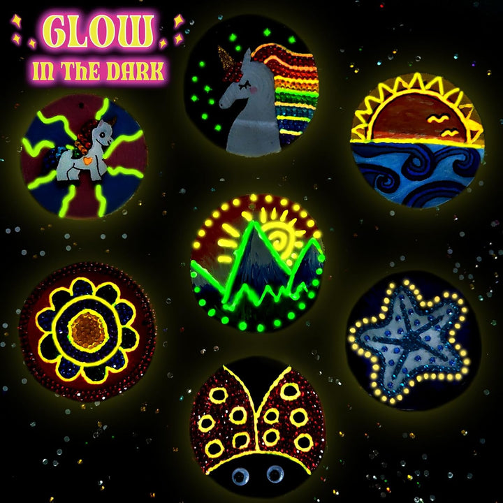 Kids Wooden Painting Kit-Glow in the Dark-Arts & Crafts Gifts for Boys Girls Ages 5-12-Craft Activities Kits - Creative Art Toys for 5, 6, 7, 8, 9, 10, 11 & 12 Year Old Kids