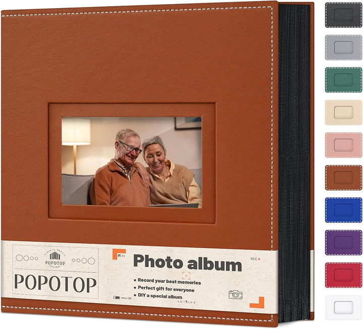 Photo Album 4X6 300 Pockets with Leather Hardcover Cover, Small Photo Album Holder Book with 50Pcs Pages for Family Travel Wedding Baby Gifts