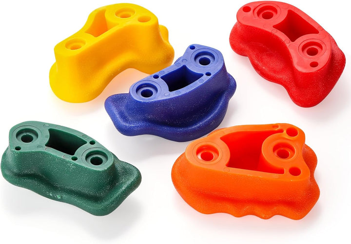 25 Packs Rock Climbing Holds for Kids and Adults, Indoor & Outdoor Rock Wall Climbing Kit, Multi-Colored Climbing Rock Wall Grips with Mounting Hardware, Knotted Rope and 25 Handles