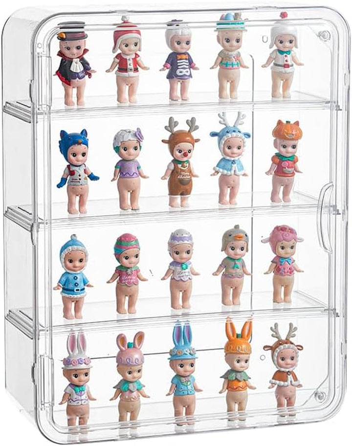 3 Tiers Clear Display Case for Figures, Acrylic Storage Organizers Box with Magnetic Door, Wall-Mounted Dustproof Showcase for Collectibles Action Figure