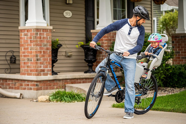 Deluxe or Ovation Child Bike Carrier, Seats One Kid Ages 1+, Frame Mount, Adjustable Safety Harness, Quick Release Design, Comfortable Padding, Rear-Mounted Child Bike Seat for Toddler