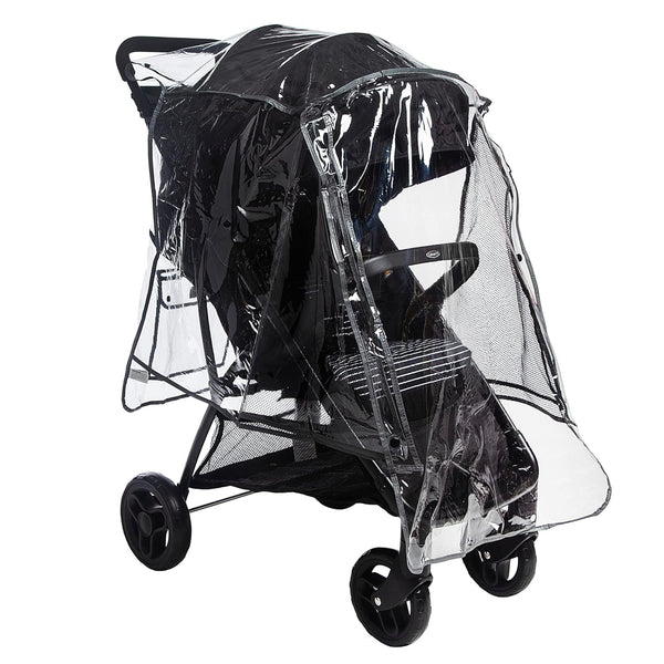 Universal Baby Stroller Plastic Rain Cover & Weather Shield, Lightweight Waterproof Weathershield, Clear Vinyl Infant Car Seat Carriage Umbrella, Winter Snow Wind Protection Travel Accessories