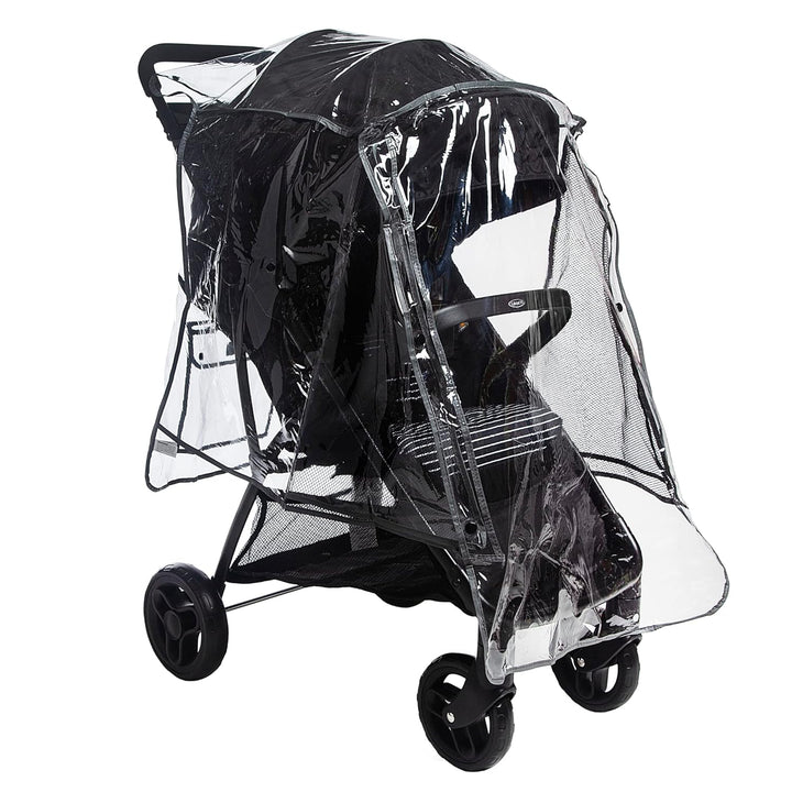 Universal Baby Stroller Plastic Rain Cover & Weather Shield, Lightweight Waterproof Weathershield, Clear Vinyl Infant Car Seat Carriage Umbrella, Winter Snow Wind Protection Travel Accessories
