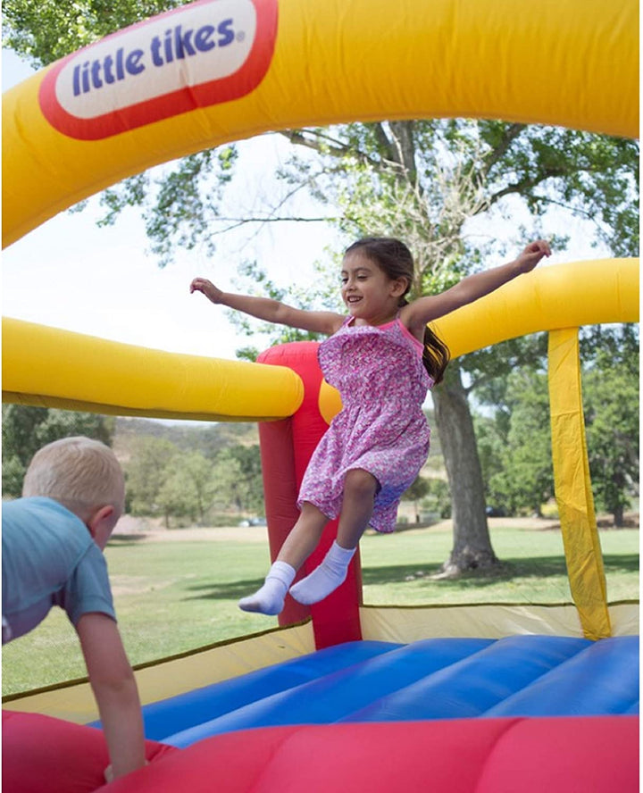 Jump 'N Slide Inflatable Bouncer Includes Heavy Duty Blower with GFCI, Stakes, Repair Patches, and Storage Bag, for Kids Ages 3-8 Years
