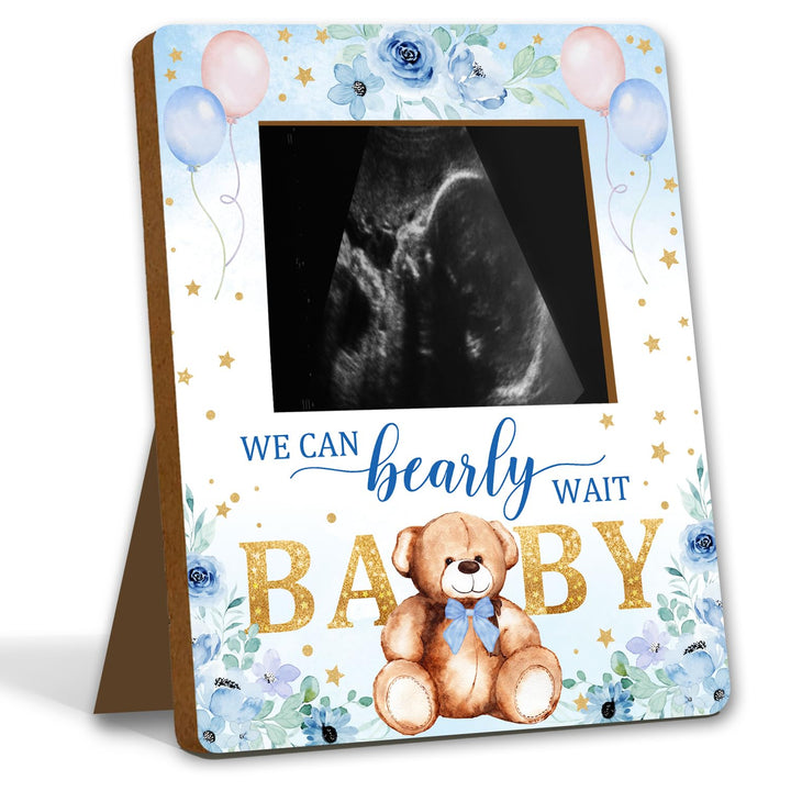 Winnie Pregnancy Milestone Keepsake & Ultrasound Picture Frame - Baby Shower Sign & Decor - Gifts for Gender Reveal