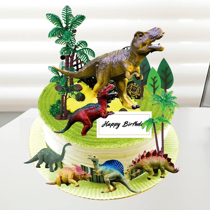 Dinosaur Toys, Plastic Dinosaur Figure Set, Ideal Education Toys for Kids and Toddler, Including T-Rex, Stegosaurus, Monoclonius, 6 to 7 Inch Large Size, 6 Pack