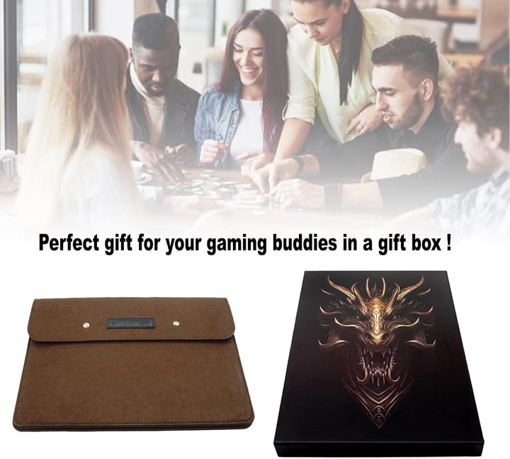 Otttpgo DND DM Screen 5E,Dungeon Master Screen for Dungeons and Dragons Gifts,4 Embossed Panels Total Width 37",Support 8.5X11 Print Paper