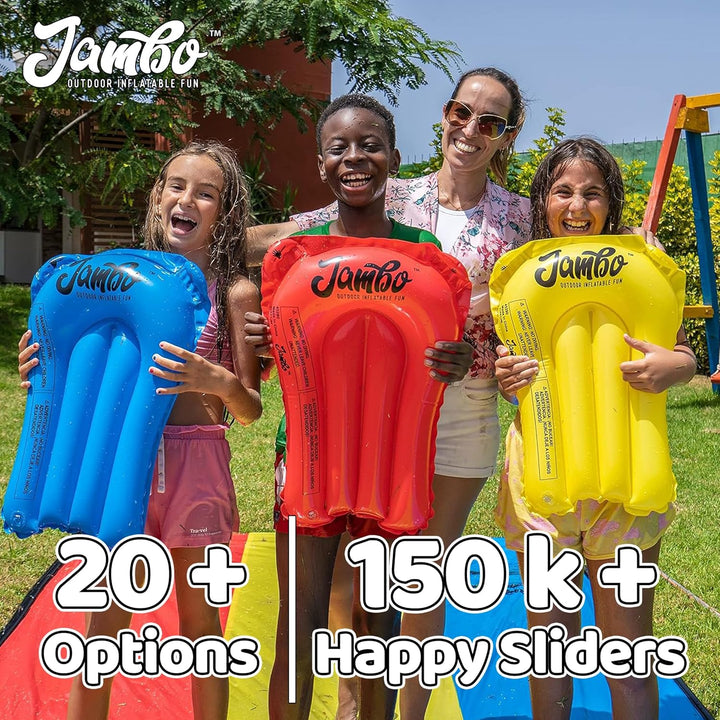 XL 20Ft Premium Slip Splash and Slide with 3 Bodyboards, Heavy Duty Water Slide- Advanced 3-Way Water Sprinkler System, Backyard Waterslide Outdoor Water Toys N Slides for Kids Splash Pad