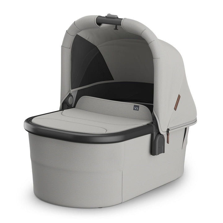 Bassinet V3 - Compatible with Vista, Cruz, Ridge Strollers - Overnight Sleep Solution - Mattress, Sheet and Bug Shield Included - Jake (Charcoal/Carbon Frame)