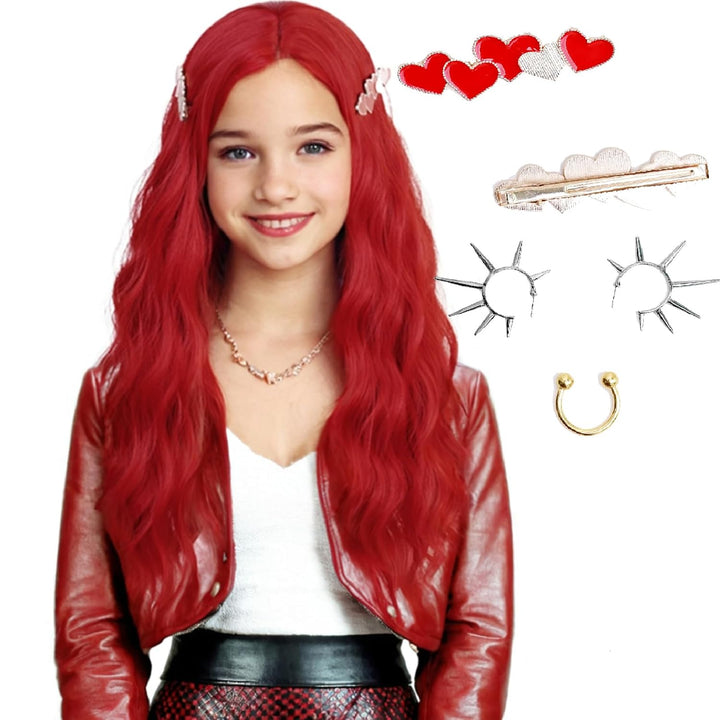 White Blonde Braided Wig for Kids Girls, 19.69'' Long Platinum Blonde Princess Kids Wig + Wig Cap for Halloween Party Costume Cosplay