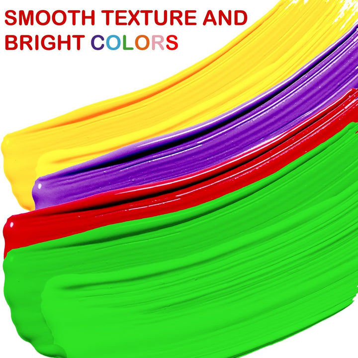 8PCS Washable Finger Paint for Kids, Non-Toxic Finger Paints 8Colors, Art Supplies for Toddlers, Painting Supplies for Kids Boys Girls Gifts, Hand Paint DIY Crafts