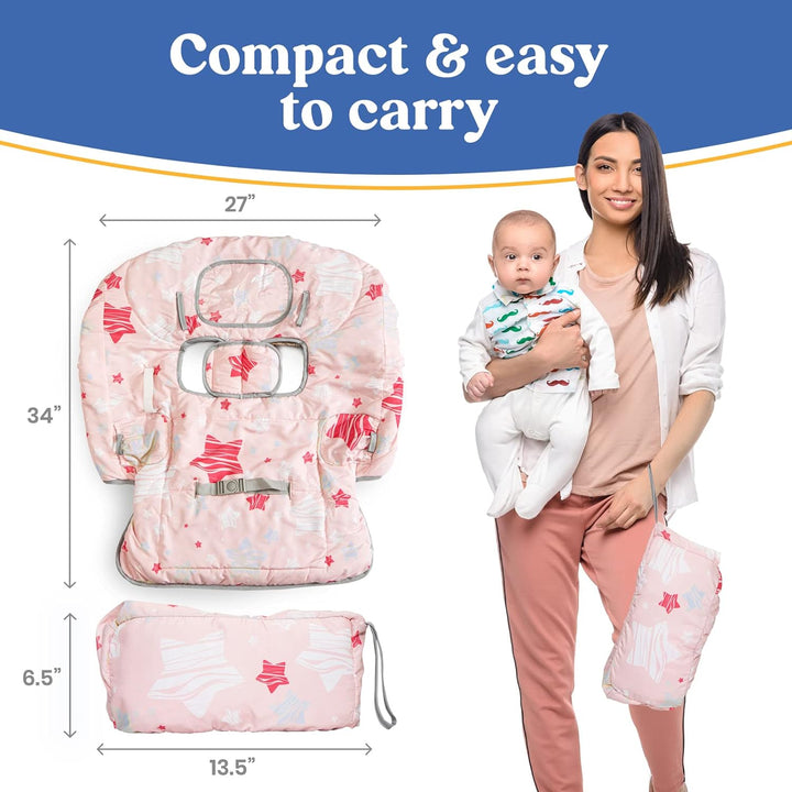 Shopping Cart Cover for Baby, High Chair Cover for Restaurant Seat - Grocery Cart Cover for Baby Girl and Boy, Comfortable Cotton Buggy Covers for Babies - Padded Toddler Shopping Cart Cover