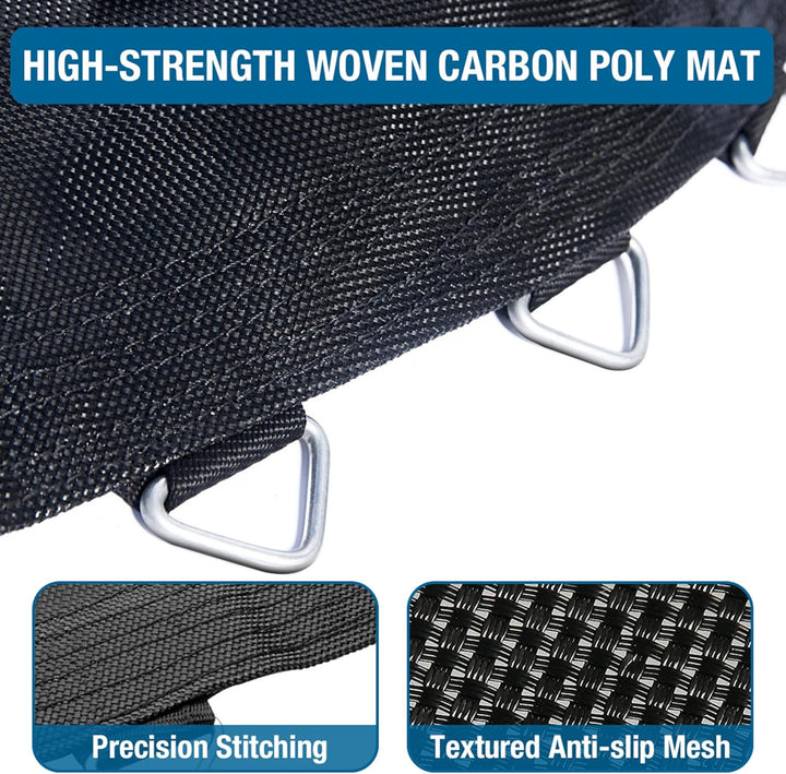 Trampoline Mat Replacement 15 Ft for 96 Springs with 7" Spring Length, Trampoline Replacement Mat 159" Diam W/ 96 Rings (Springs Sold Sperate) UV & Safety Certified Trampoline Mat