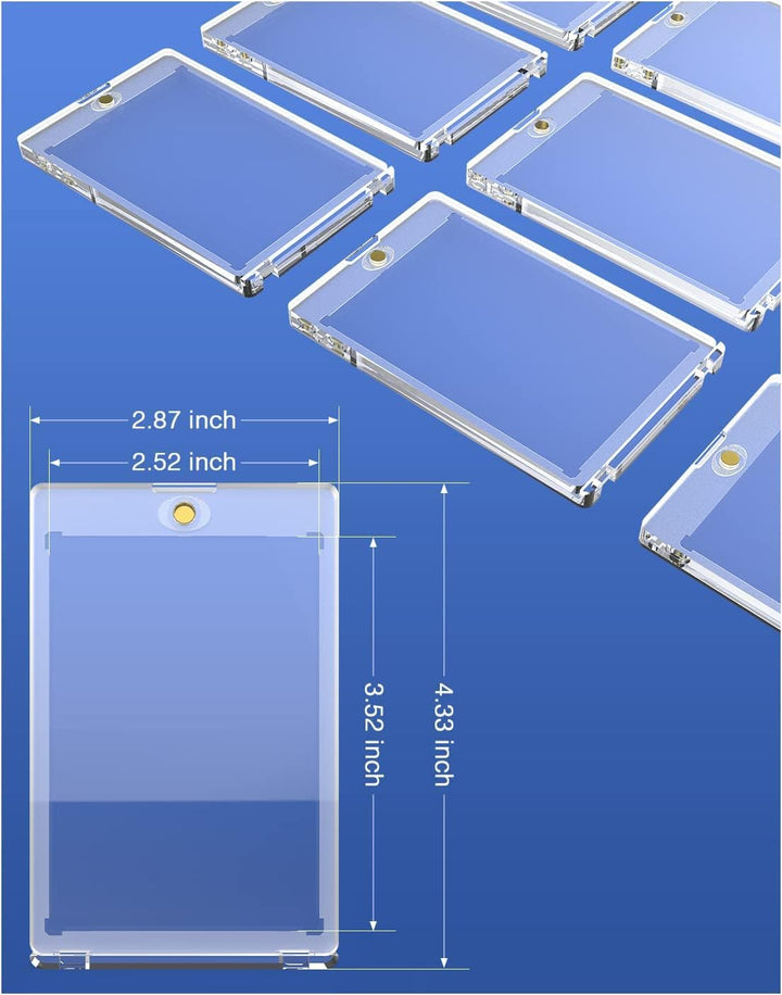 Magnetic Card Holders 12 Pack, 130PT One Touch Card Holder for Trading Card, Baseball Card, Sports Card