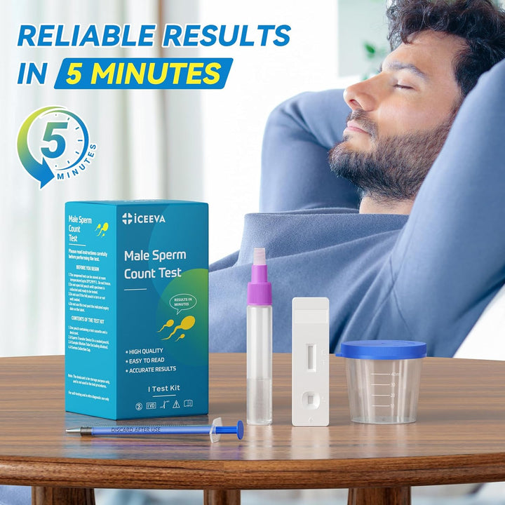 Semen Analysis, Male Sperm Concentration Test Kit for Men- Shows Normal or Low Sperm Count