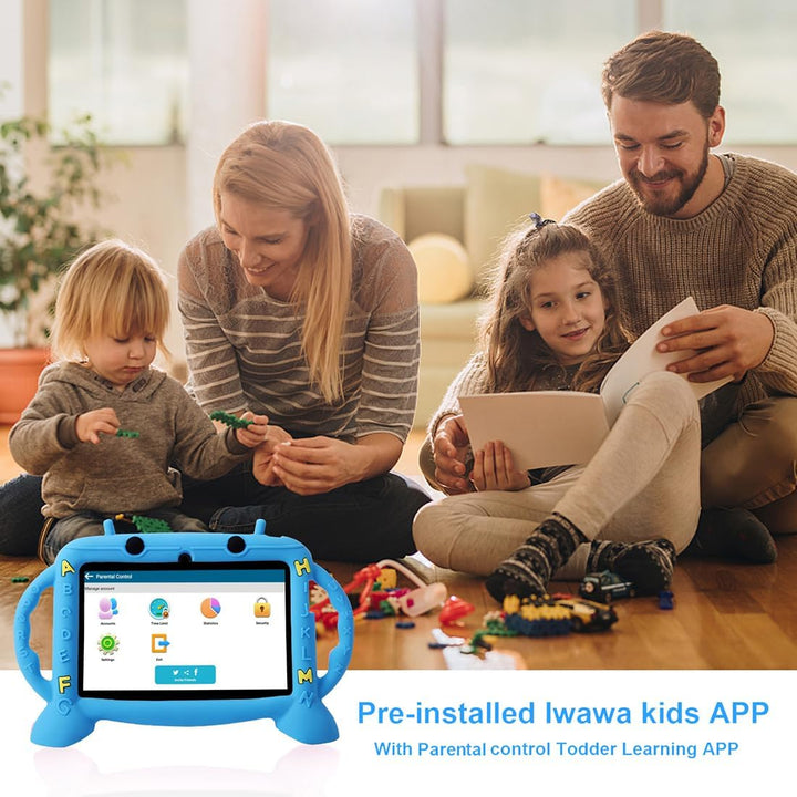 Kids Tablet, 7 Inch Tablet for Kids 3-10, Educational Learning Toddler Tablet Android 11, 3GB RAM+32GB ROM Storage, Google Play Youtube (Blue)