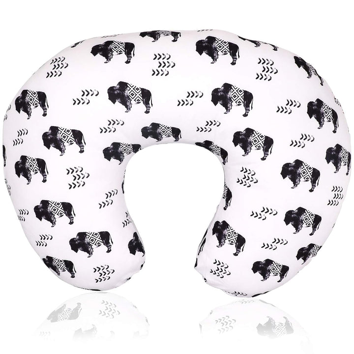 Dinosaur Nursing Pillow Cover, Breastfeeding Pillow Slipcover for Baby Boys & Girls, Nursing Pillow Case for Newborn, Soft Fabric Fits Snug on Infant, Washable & Breathable, Watercolor Dinosaur Blue