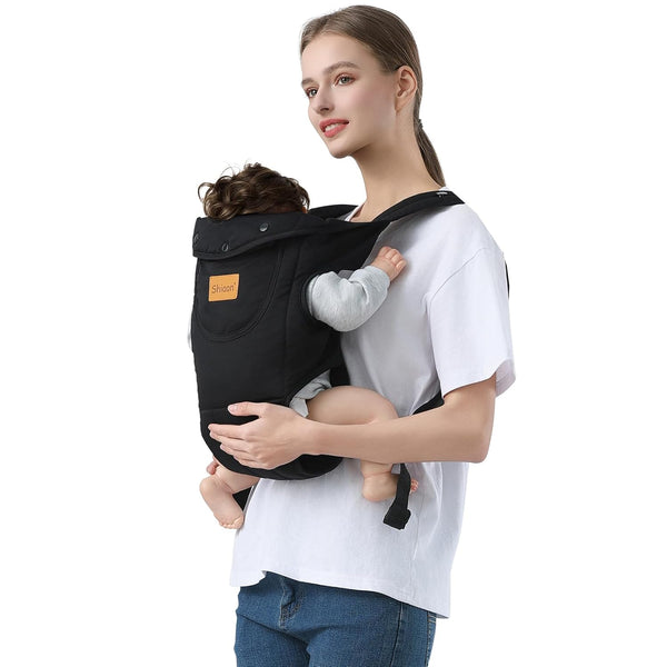 Baby Carrier Newborn to Toddler(7-30Lbs), Toddler Carrier Baby Holder Carrier with Adjustable Shoulder Strap, Chest Carriers, Black