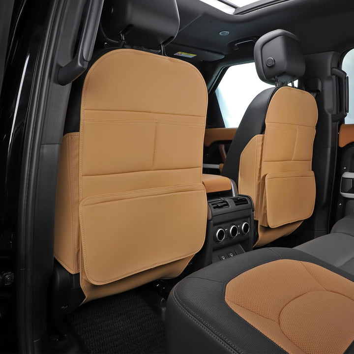 Seat Back Protector,Preventing the Impact of Children Stepping on the Seat Backrest,Beautiful Appearance and Easy to Clean,Black (Black -2Pcs)