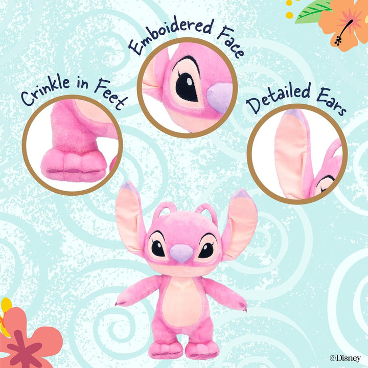Disney Baby Lilo & Stitch Angel Soft Huggable Stuffed Animal Cute Plush Toy for Toddler Boys and Girls, Gift for Kids, Pink Angel 15 Inches