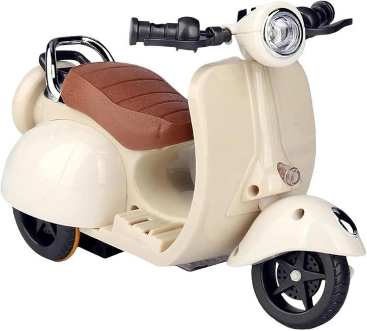 Mini Electric Doll Scooter Vehicles Toy Available Funny Doll Accessory with Music & Lights Could Rotate 360° Cute Plastic Scooter Toy Ornaments(Battery Not Included) (Blue)