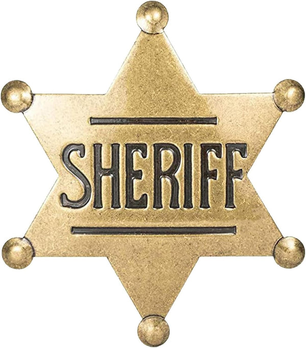 Mental Western Sheriff Badge for Kids Adults Party Favors Supplies, School Carnival Prizes, Party Bag Gift Fillers