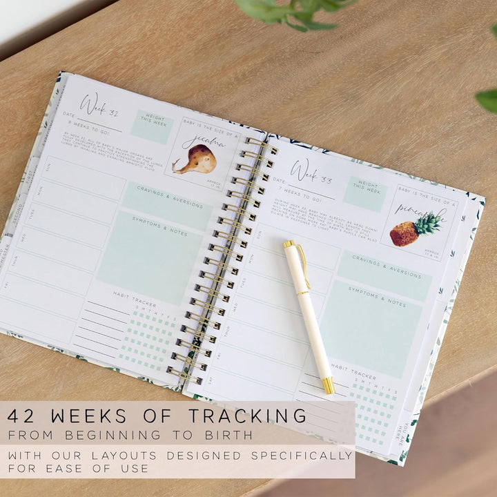 Pregnancy Journal for First Time Moms | Weekly Pregnancy Tracker & Baby Memory Book | 200-Page Pregnancy Planner | Pregnancy Must Haves Keepsake Gift | Premium Hardcover Pregnancy Book for Expecting Moms