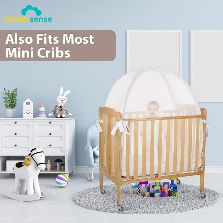 ® Pack N Play Tent | Baby Safety Crib Net for Playpens & Mini Cribs to Keep Baby from Climbing Out | Breathable Mesh - Mosquito Net Canopy Upgraded Design